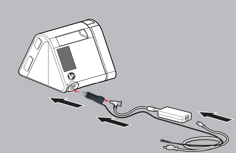 Schéma de branchement du cordon de mise à la terre de l'appareil LOWENSTEIN Prisma Smart Plus Max