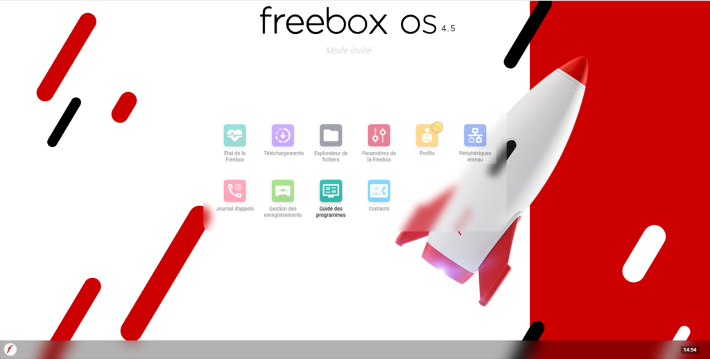 Interface de gestion Freebox